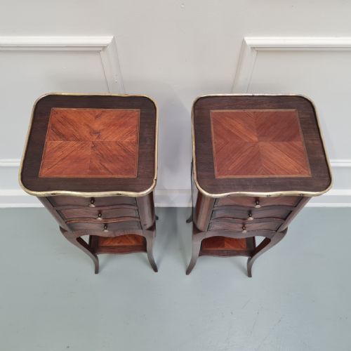 FRENCH KINGWOOD BEDSIDE CABINETS C1930 - ADDITIONAL PHOTO 1