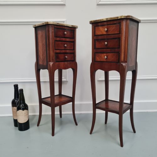 FRENCH KINGWOOD BEDSIDE CABINETS C1930 - ADDITIONAL PHOTO 4