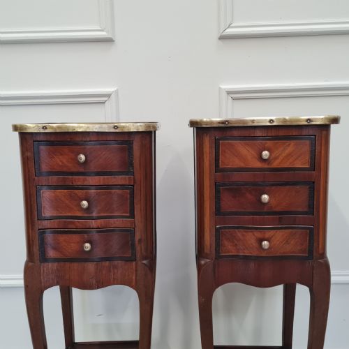 FRENCH KINGWOOD BEDSIDE CABINETS C1930 - ADDITIONAL PHOTO 7