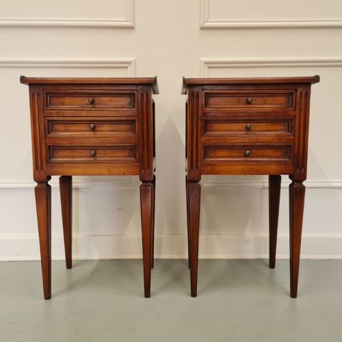Pair of Cherry French Bedsides C1900