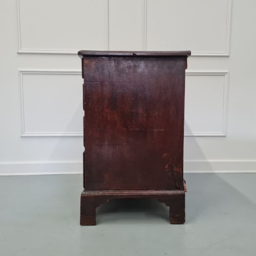 RARE SMALL OAK GEORGIAN CHEST OF DRAWERS C1760 - ADDITIONAL PHOTO 8