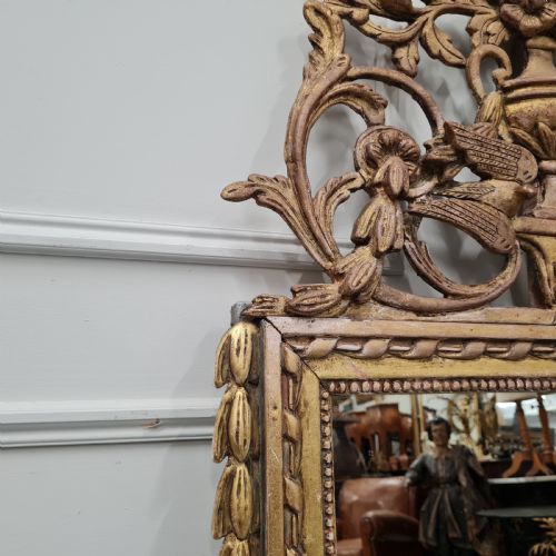 LARGE ANTIQUE FRENCH MARRIAGE MIRROR C1900 - ADDITIONAL PHOTO 3