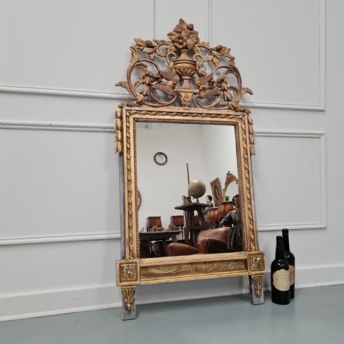 LARGE ANTIQUE FRENCH MARRIAGE MIRROR C1900 - ADDITIONAL PHOTO 4