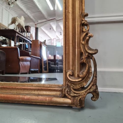 ANTIQUE FRENCH GILDED MIRROR C1890 - ADDITIONAL PHOTO 1