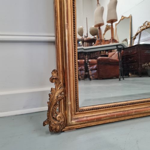 ANTIQUE FRENCH GILDED MIRROR C1890 - ADDITIONAL PHOTO 7
