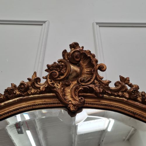 ANTIQUE FRENCH GILDED MIRROR C1890 - ADDITIONAL PHOTO 10