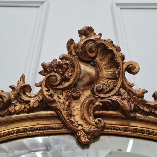 ANTIQUE FRENCH GILDED MIRROR C1890 - ADDITIONAL PHOTO 11