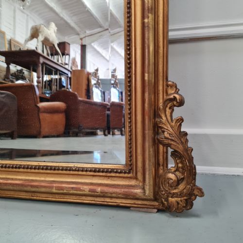 ANTIQUE FRENCH GILDED MIRROR C1890 - ADDITIONAL PHOTO 12