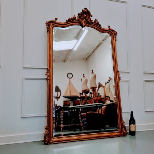 ANTIQUE FRENCH GILDED MIRROR C1890 - ADDITIONAL PHOTO 13