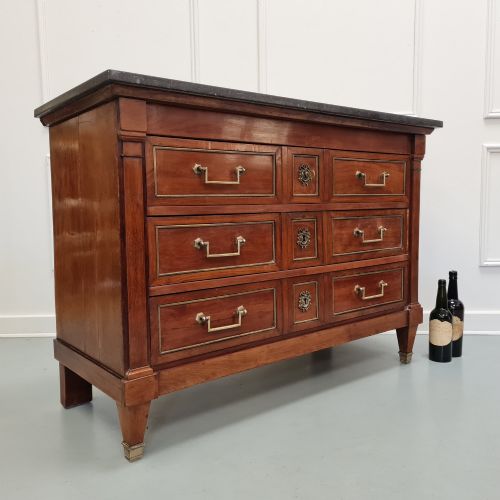 ANTIQUE FRENCH EMPIRE MAHOGANY COMMODE C1820 - ADDITIONAL PHOTO 2