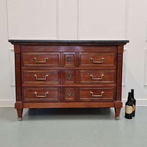 ANTIQUE FRENCH EMPIRE MAHOGANY COMMODE C1820 - ADDITIONAL PHOTO 3