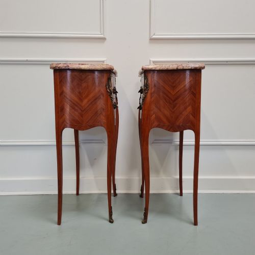 PAIR OF FRENCH BEDSIDE TABLES C1930 - ADDITIONAL PHOTO 1