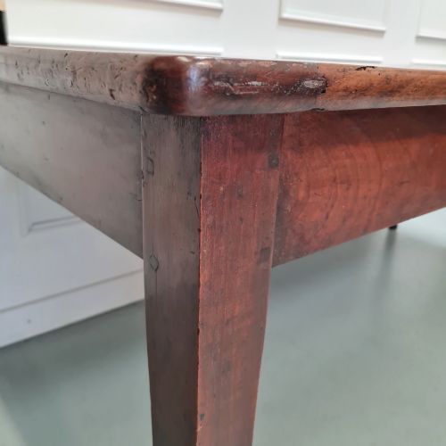 fig 1. Wide Antique French Cherry Farmhouse Table c1840