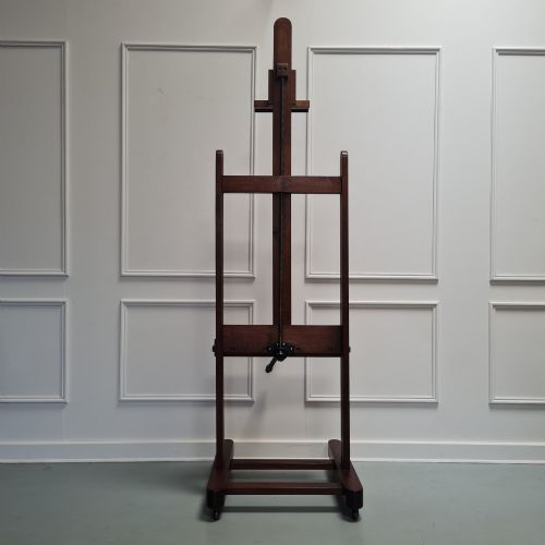 ANTIQUE FRENCH OAK WINDER EASEL C1930 - ADDITIONAL PHOTO 4