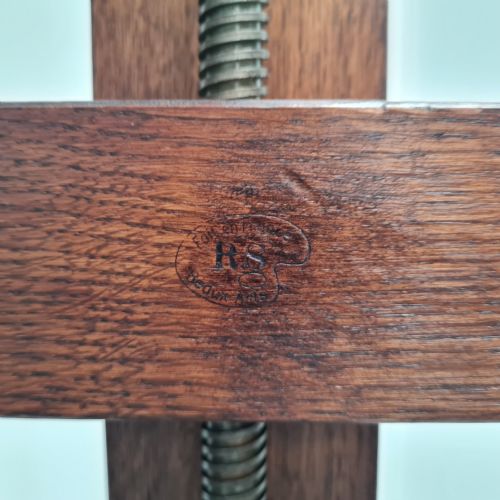 ANTIQUE FRENCH OAK WINDER EASEL C1930 - ADDITIONAL PHOTO 7