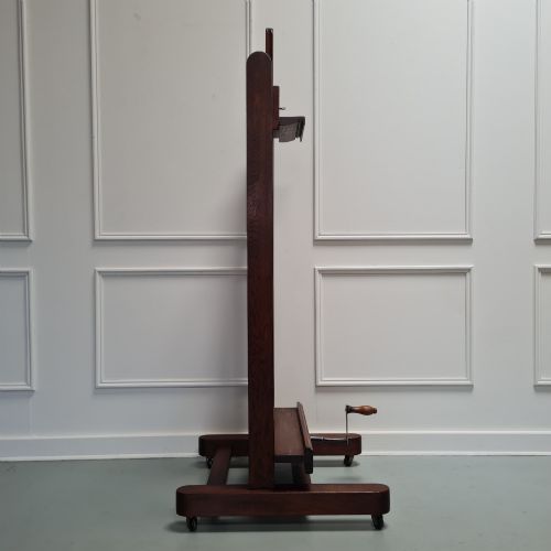 ANTIQUE FRENCH OAK WINDER EASEL C1930 - ADDITIONAL PHOTO 8