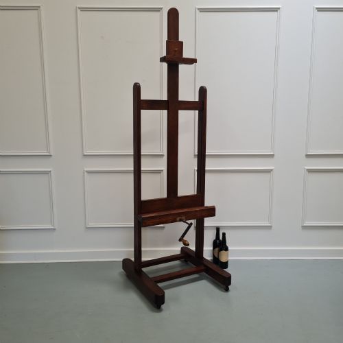 ANTIQUE FRENCH OAK WINDER EASEL C1930 - ADDITIONAL PHOTO 10