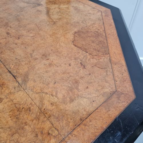 LARGE OCTAGONAL AESTHETIC MOVEMENT CENTRE TABLE C1880 - ADDITIONAL PHOTO 5