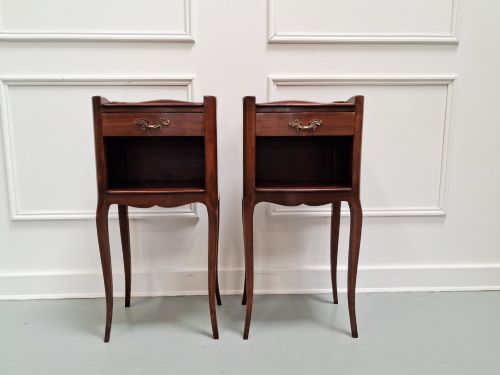 lovely french cherry bedside tables c1930 - CATEGORY: ANTIQUE CABINETS - DATED 1930