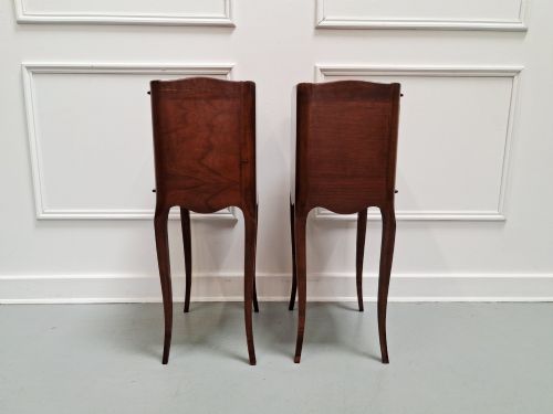 LOVELY FRENCH CHERRY BEDSIDE TABLES C1930 - ADDITIONAL PHOTO 3