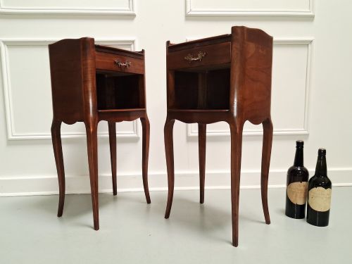 LOVELY FRENCH CHERRY BEDSIDE TABLES C1930 - ADDITIONAL PHOTO 8