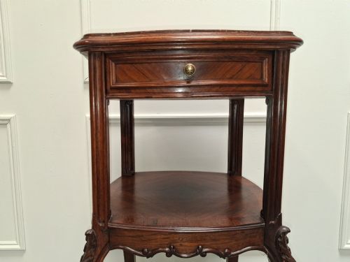 PAIR OF TALL END TABLES OR BEDSIDES C1890 - ADDITIONAL PHOTO 6