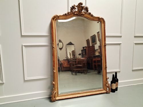 ANTIQUE FRENCH ROCOCO MIRROR C1880 - ADDITIONAL PHOTO 1