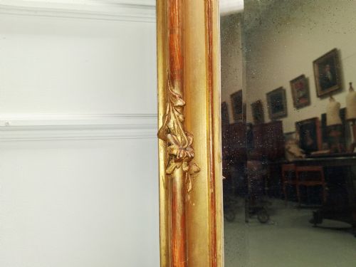 ANTIQUE FRENCH ROCOCO MIRROR C1880 - ADDITIONAL PHOTO 4