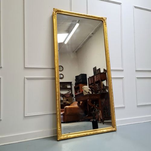 BEAUTIFUL FRENCH GILDED ANTIQUE MIRROR C1860 - ADDITIONAL PHOTO 6