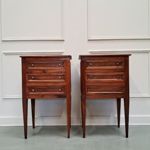Antique French Walnut Bedside Tables C1900