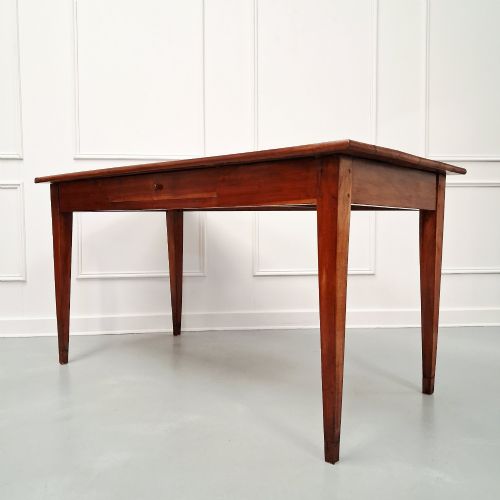 Antique French Farmhouse Cherry Wood Dining Table c1880