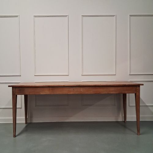 Large Antique French Pine Farmhouse Dining Table C1880