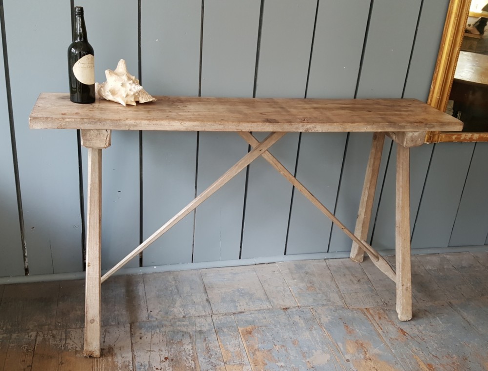Early Rustic French Console Table
