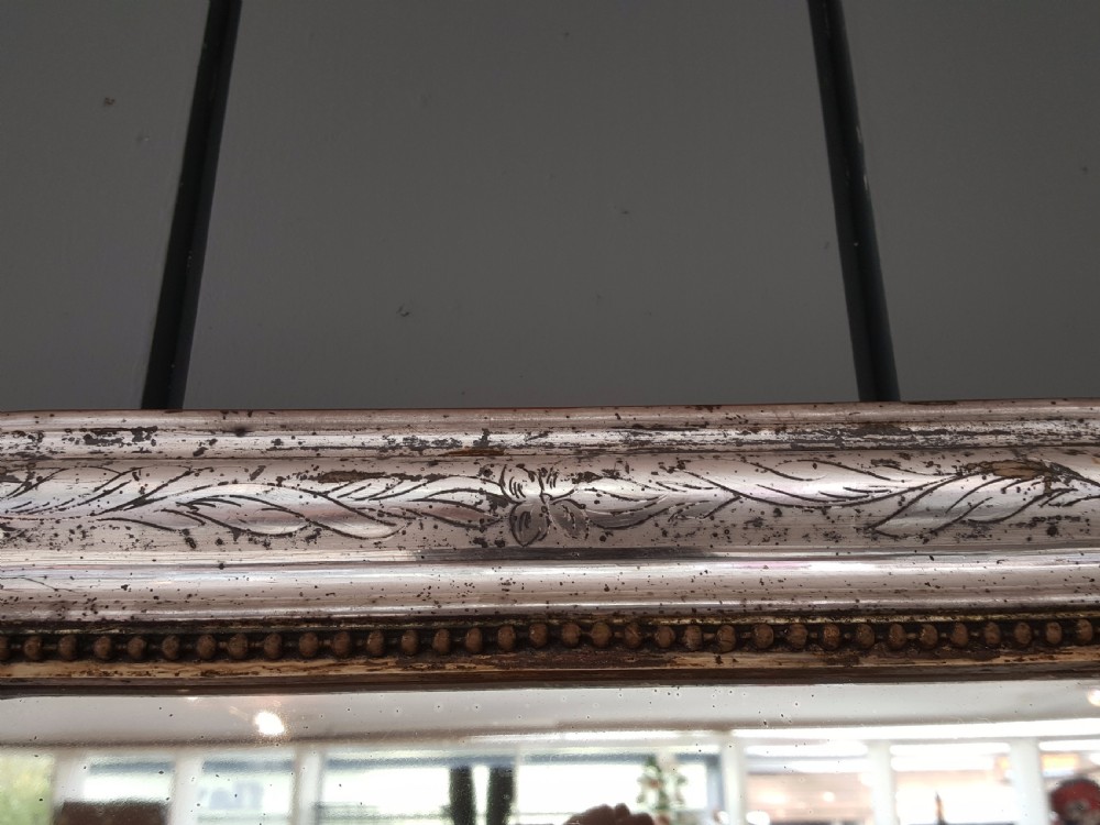 Antique French Silver Mirror C1880 View II