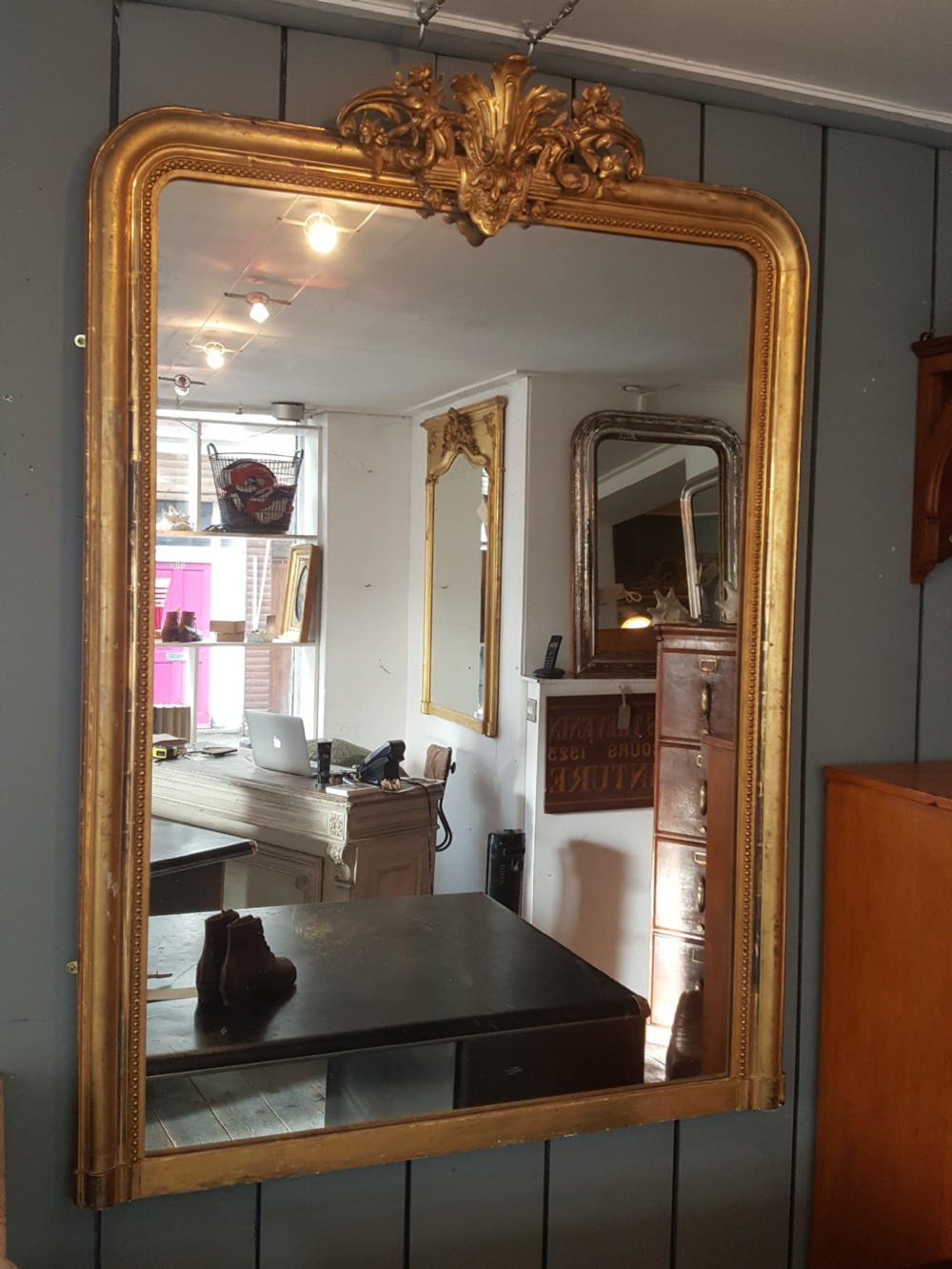 Antique French Gilded Mirror C1850