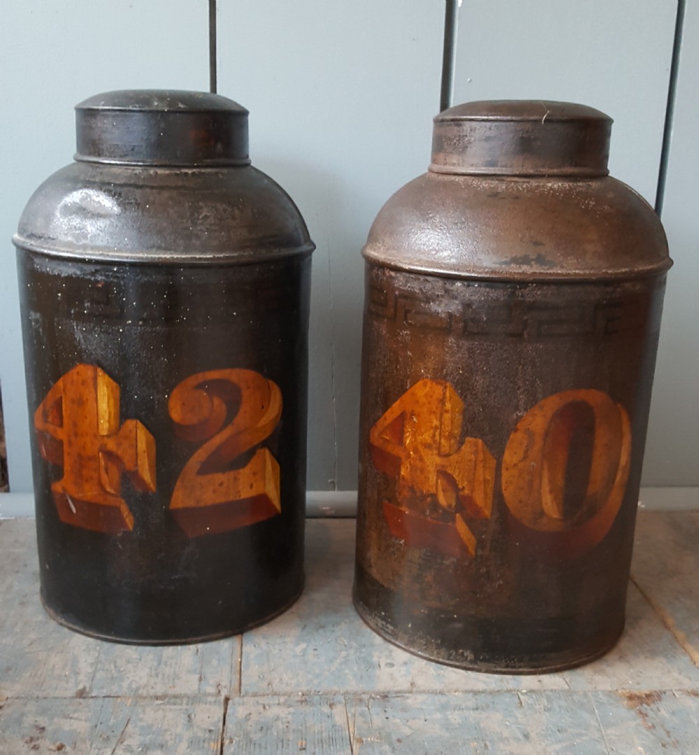 Decorative Antique Tea Tins C1850