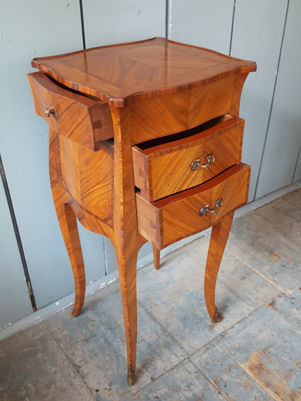 Kingwood Antique Bedside Tables C1920 View II