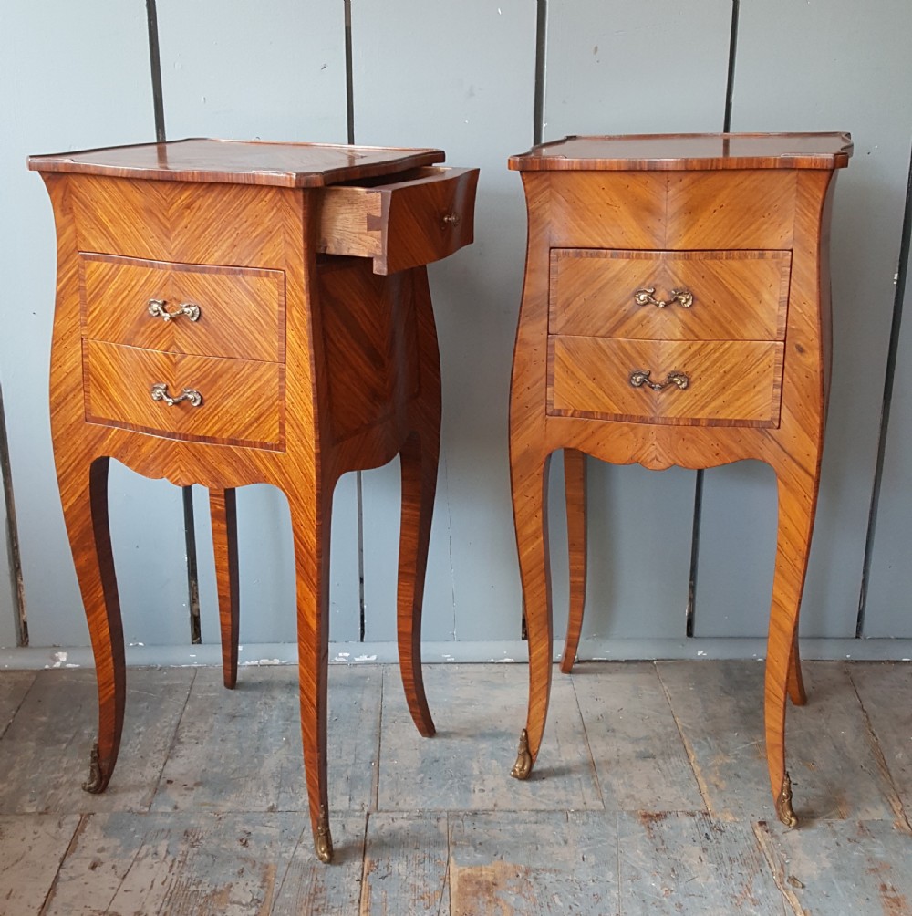 Kingwood Antique Bedside Tables C1920 View III