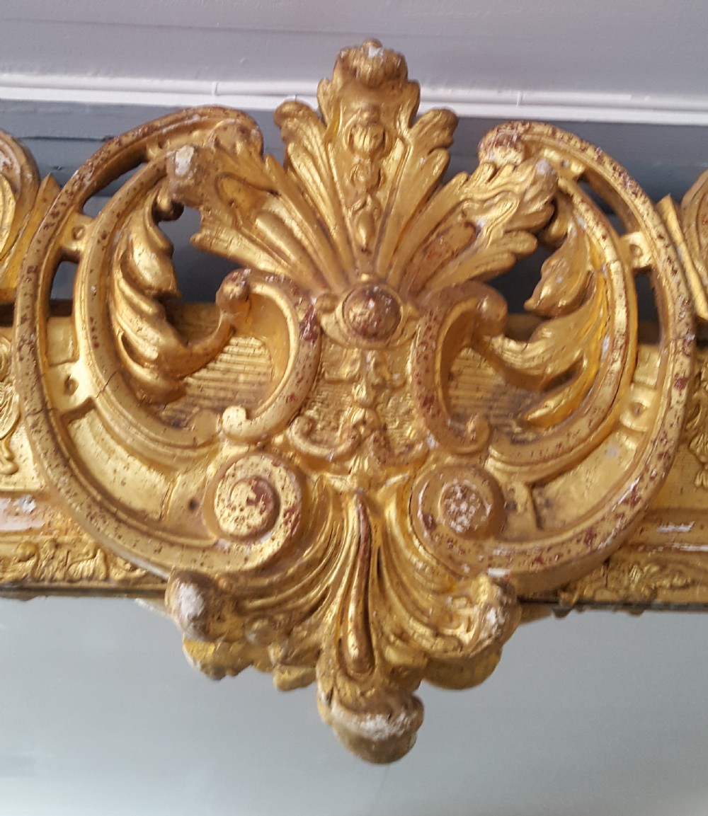 Antique Large French Gilded Mirror View IV