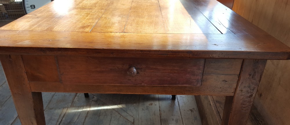 Large Antique French Cherry wood Table C1840 View II