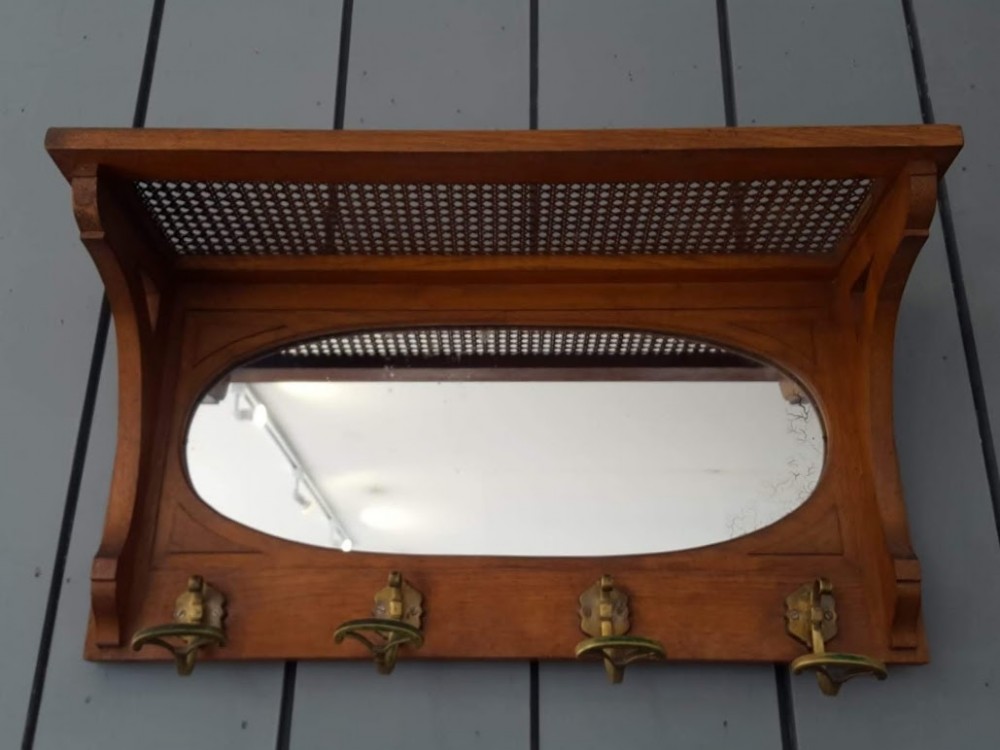 Antique Luggage Rack and Hooks C1900