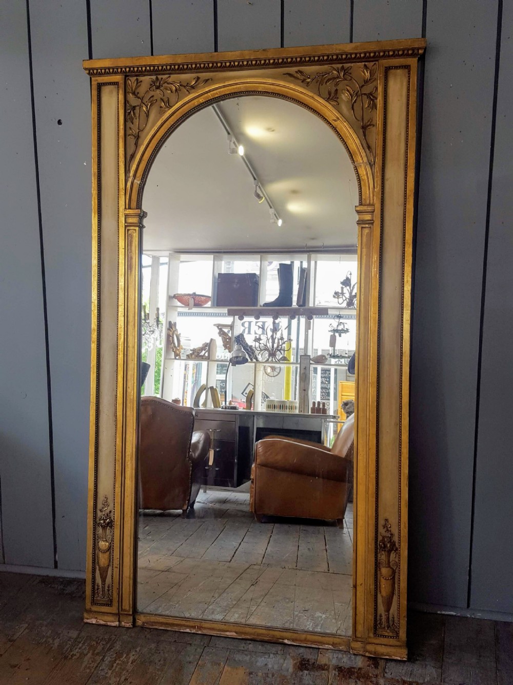 Beautiful French Trumeau Mirror C1870