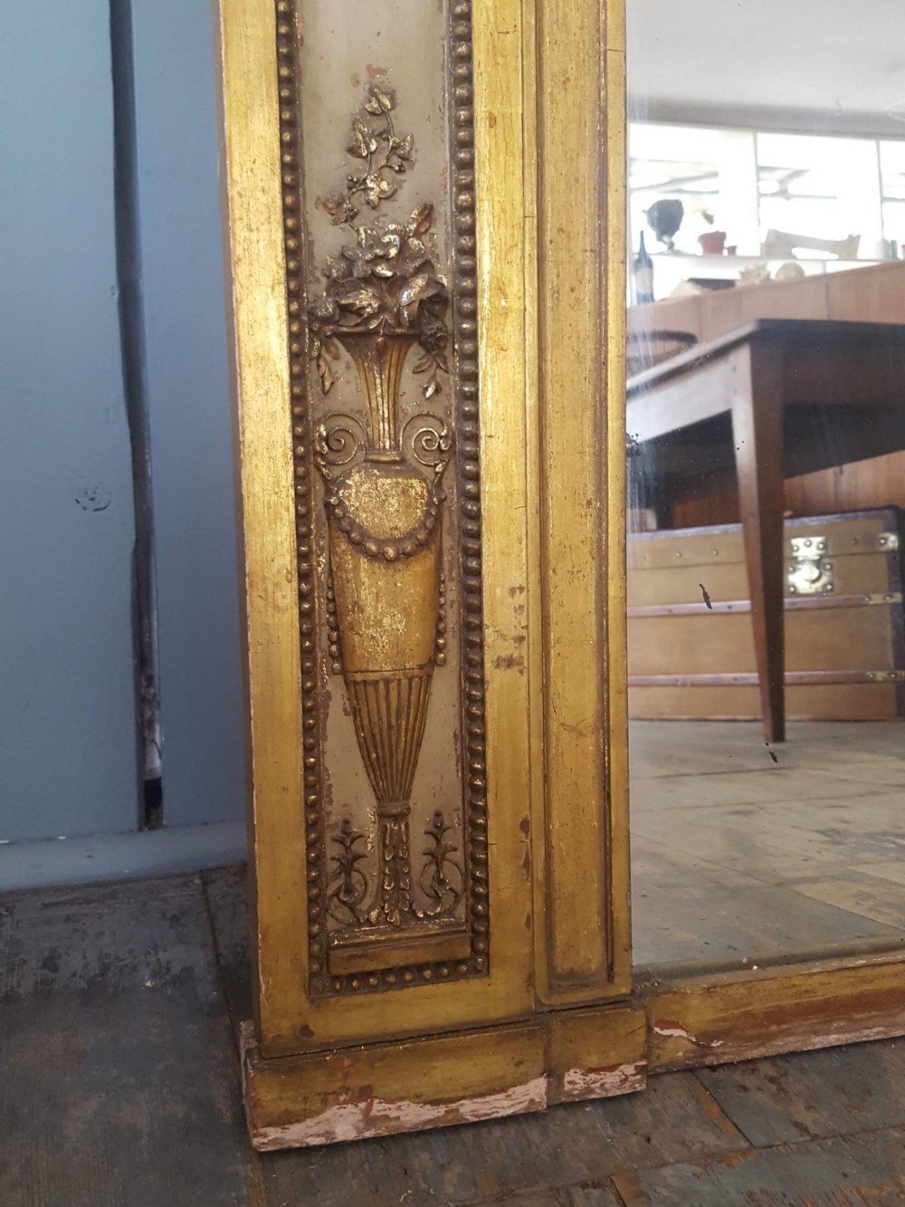Beautiful French Trumeau Mirror C1870 View II
