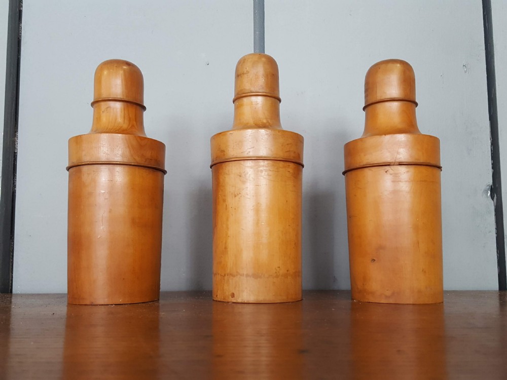Antique Box Wood Bottle Holders View II