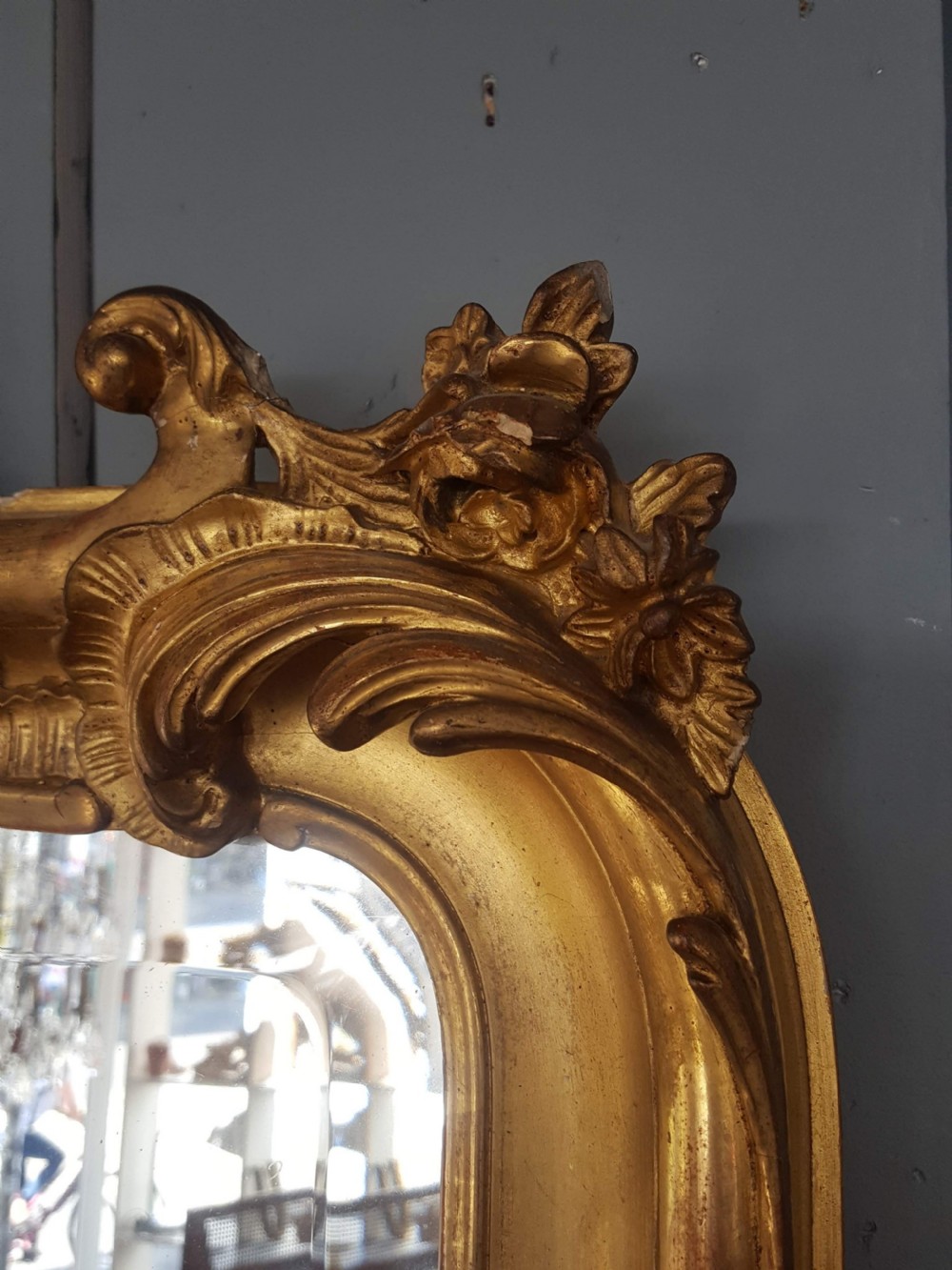 Beautiful French Gilded Mirror C1870 View III