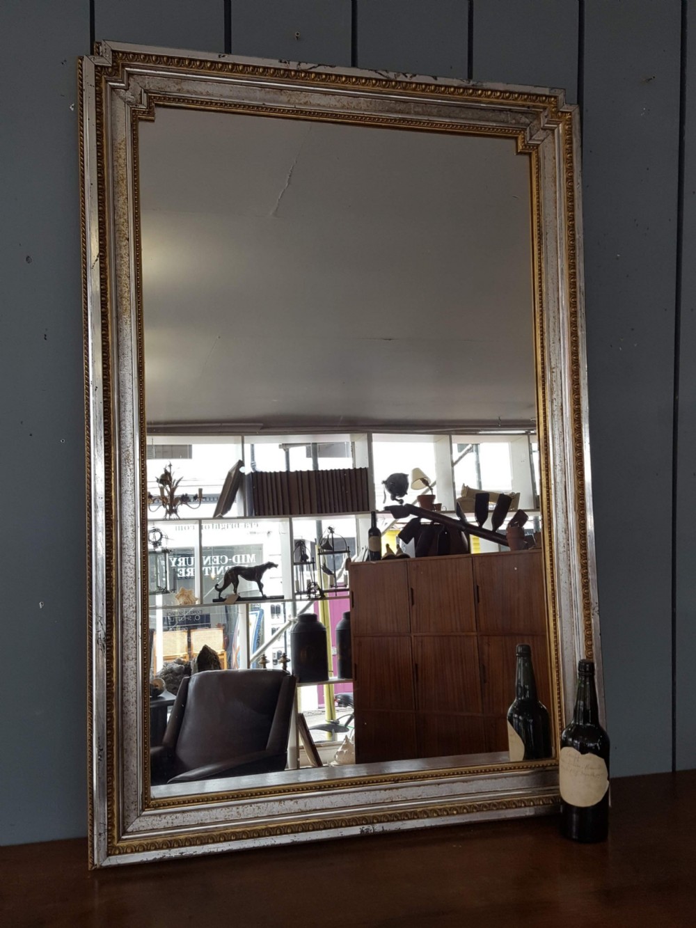 Large Unusual French Silver Mirror C1880 View V