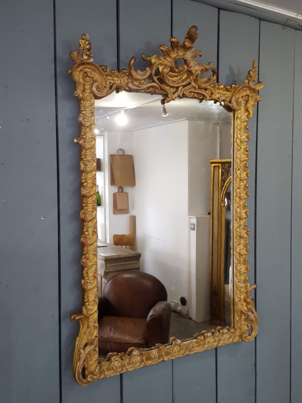 Exquisite French Gilded Mirror C1850 View II