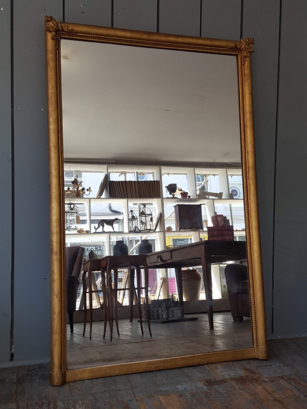 Unusual French Cushion Frame Gilded Mirror C1850 View II