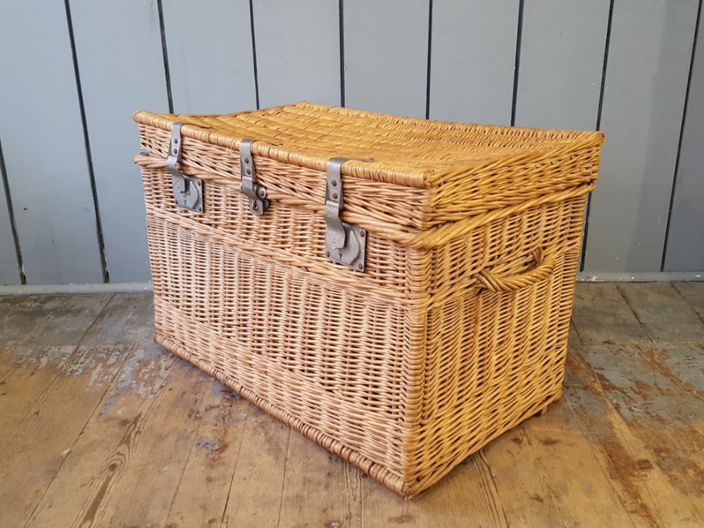 Antique French Travel Basket c1900
