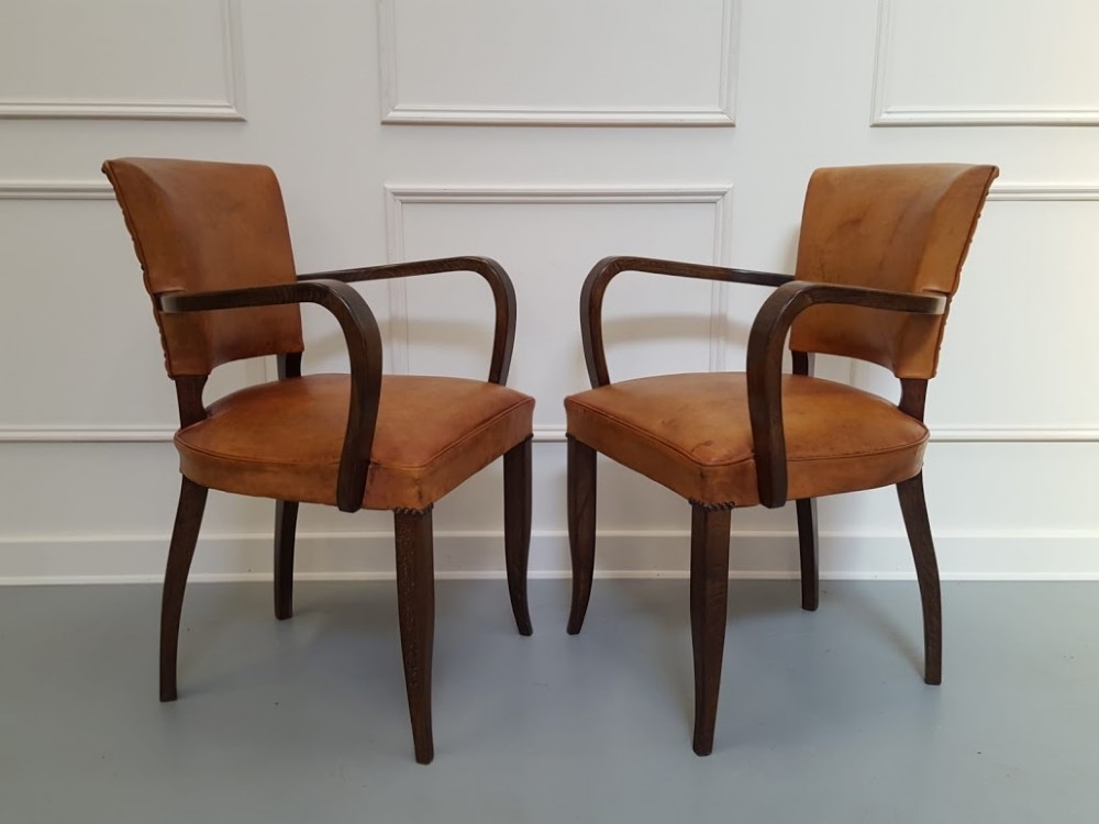 Pair of Vintage Leather Desk Chairs C1930